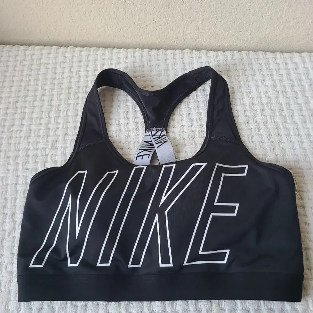 Nike Women's Black Racerback Sports Bra Size L